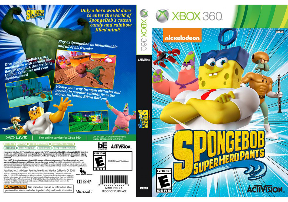Гра для ігрової консолі Xbox 360, SpongeBob HeroPants