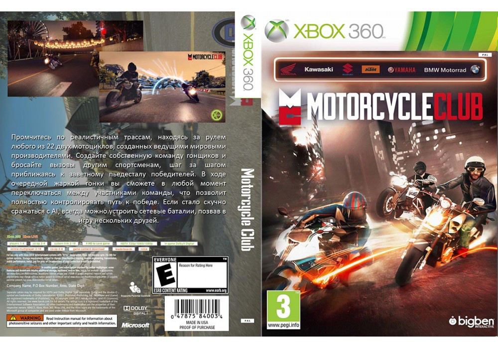 Гра для ігрової консолі Xbox 360, Motorcycle Club (LT 3.0, LT 2.0)