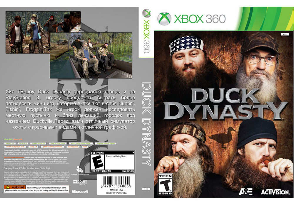 Гра для ігрової консолі Xbox 360, Duck Dynasty (LT 3.0, LT 2.0)