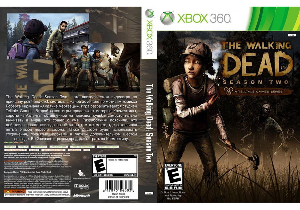 Гра для ігрової консолі Xbox 360, The Walking Dead: Season Two (LT 3.0, LT 2.0)