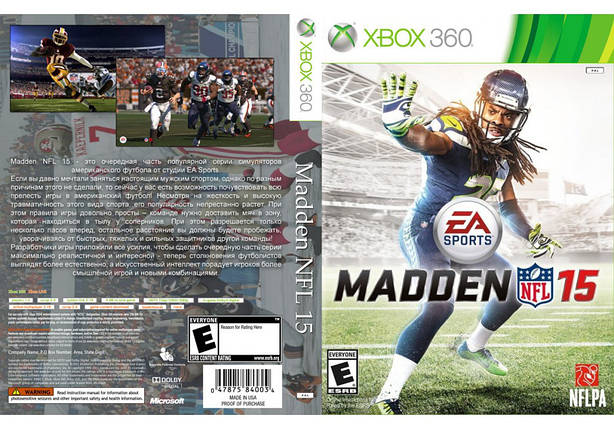 Гра для ігрової консолі Xbox 360, Madden NFL 15 (LT 3.0, LT 2.0), фото 1