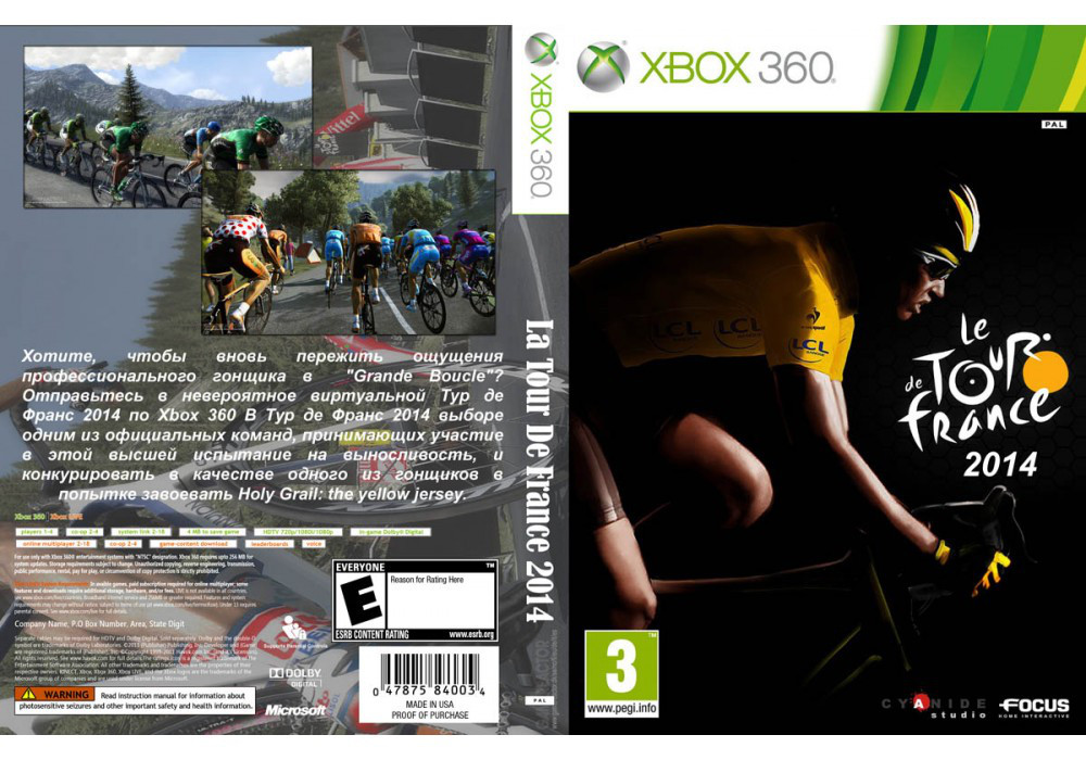 Гра для ігрової консолі Xbox 360, La Tour De France 2014 (LT 3.0, LT 2.0) - фото 1 - id-p701874786