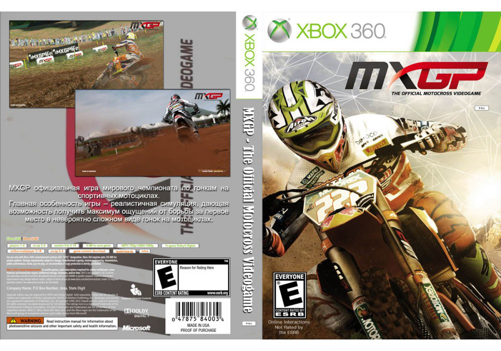 Гра для ігрової консолі Xbox 360, MXGP — The Official Motocross Videogame (LT 3.0, LT 2.0)