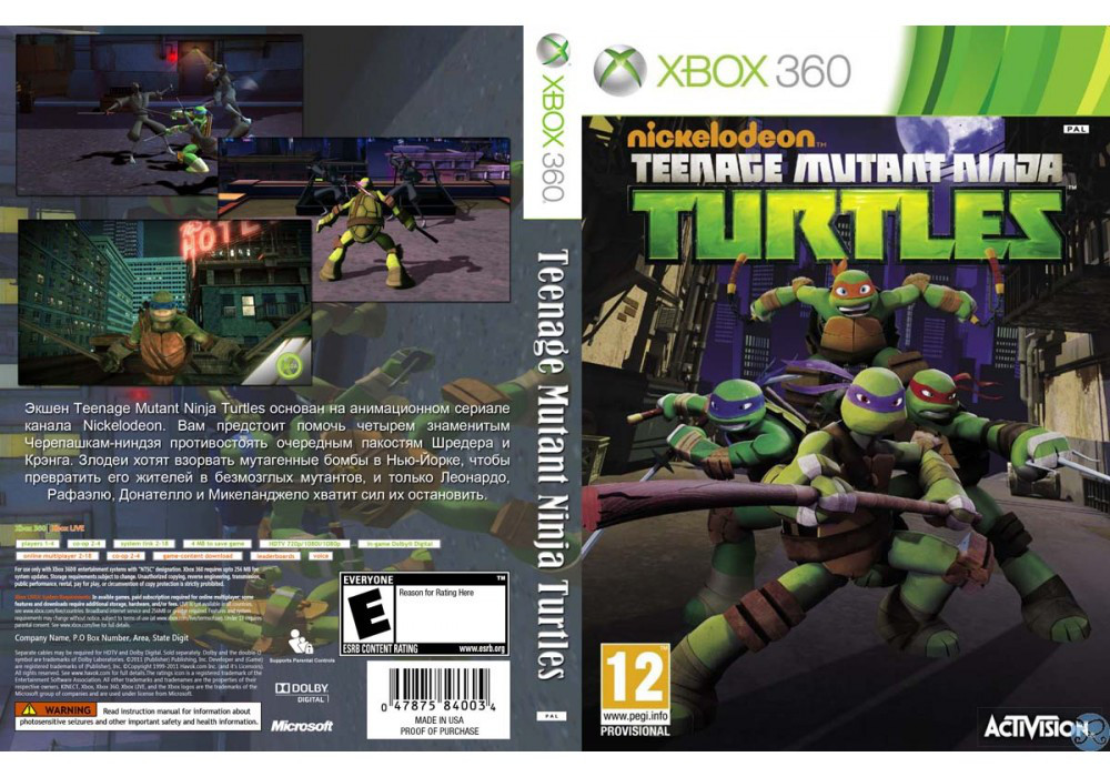 Гра для ігрової консолі Xbox 360, Teenage Mutant Ninja Turtles (LT 3.0, LT 2.0)