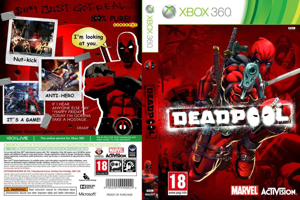 Гра для ігрової консолі Xbox 360, Deadpool: The Game