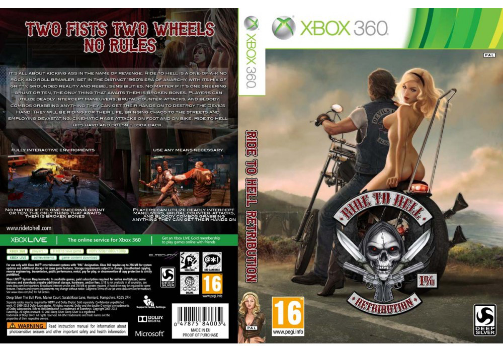 Гра для ігрової консолі Xbox 360, Ride to Hell: Retribution
