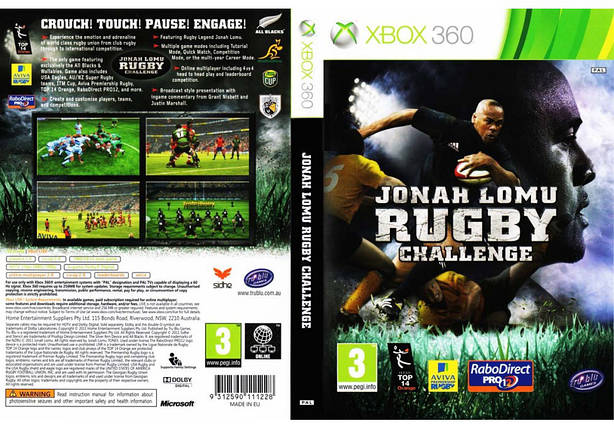 Гра для ігрової консолі Xbox 360, Jonah Lomu Ruggy Challenge 2 (LT 3.0, LT 2.0), фото 1