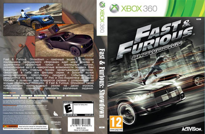 Гра для ігрової консолі Xbox 360, Fast & Furious: Showdown (LT 3.0, LT 2.0), фото 1
