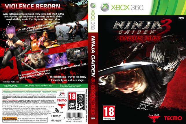 Гра для ігрової консолі Xbox 360, Ninja Gaiden 3: Razor's Edge (LT 3.0, LT 2.0), фото 1