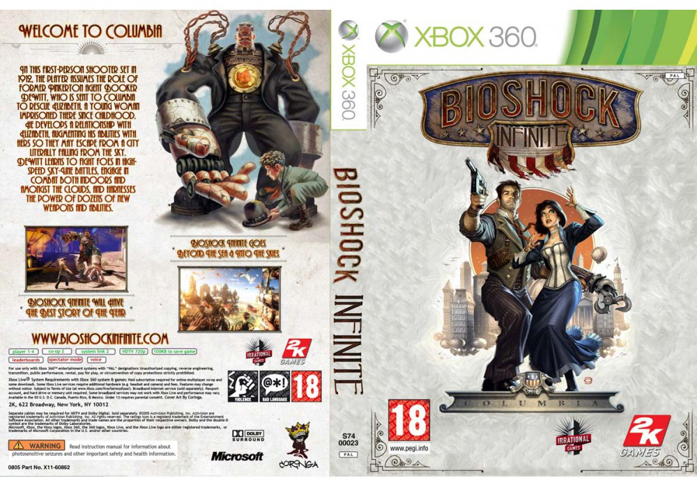 Гра для ігрової консолі Xbox 360, BioShock Infinite (LT 3.0, LT 2.0)