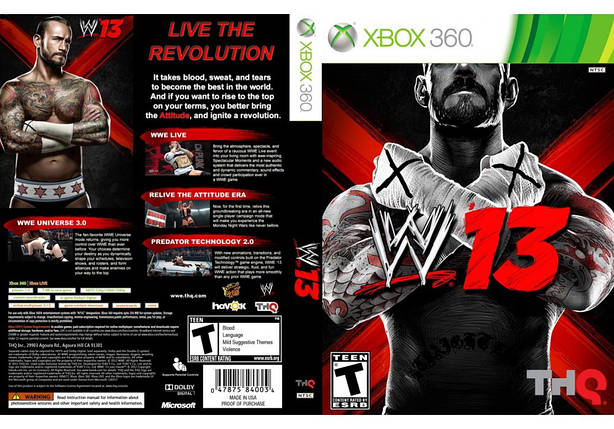 Гра для ігрової консолі Xbox 360, WWE '13 (LT 3.0, LT 2.0), фото 1