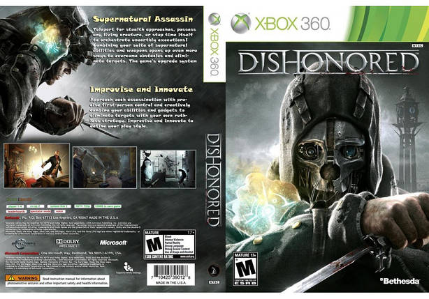 Гра для ігрової консолі Xbox 360, Dishonored (LT 3.0, LT 2.0), фото 1