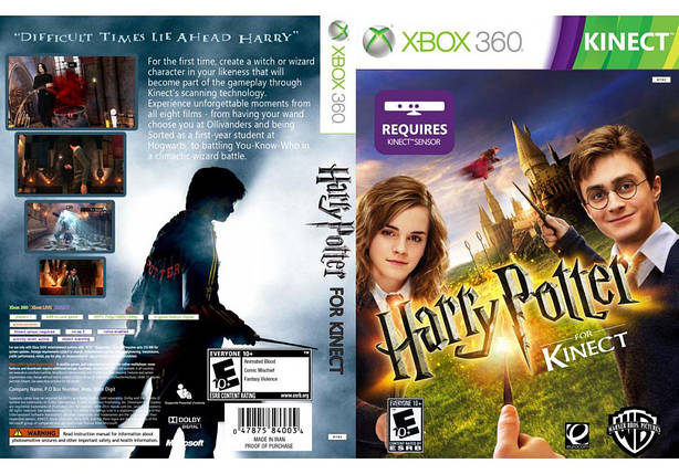 Гра для ігрової консолі Xbox 360, Harry Potter for Kinect (LT 3.0, LT 2.0), фото 1
