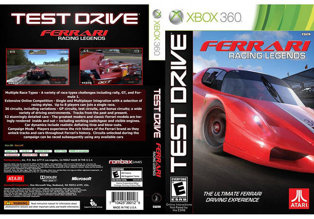 Гра для ігрової консолі Xbox 360, Test Drive: Ferrari Racing Legends, фото 2