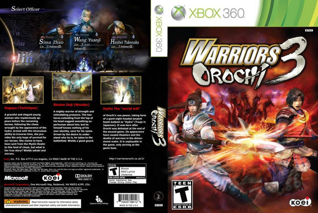 Гра для ігрової консолі Xbox 360, Warriors Orochi 3 (LT 3.0, LT 2.0), фото 1