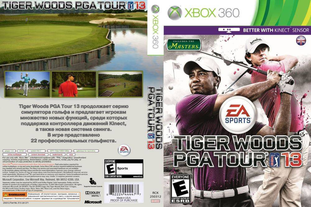 Гра для ігрової консолі Xbox 360, Tiger Woods PGA Tour 13 (підтримує Kinect, LT 3.0, LT 2.0) - фото 1 - id-p701875396