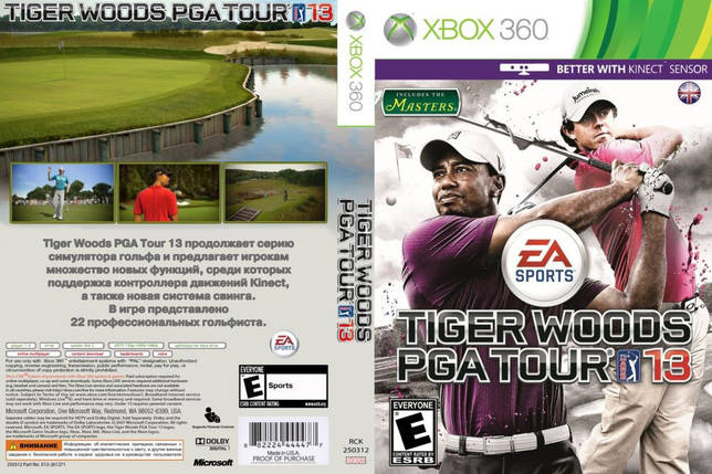 Гра для ігрової консолі Xbox 360, Tiger Woods PGA Tour 13 (підтримує Kinect, LT 3.0, LT 2.0), фото 1
