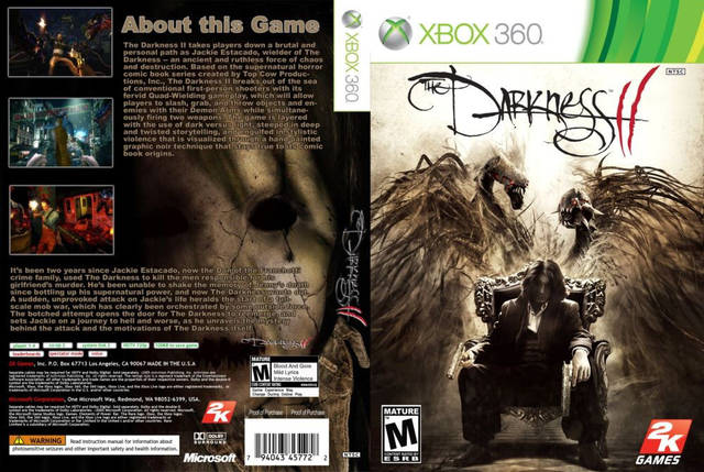 Гра для ігрової консолі Xbox 360, The Darkness II (російська звук, англ. текст), фото 2