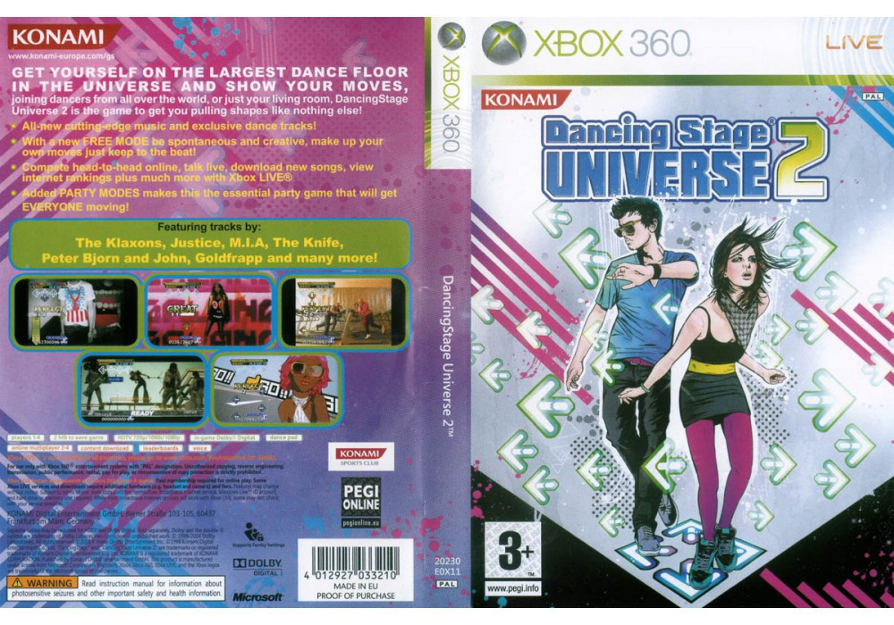 Гра для ігрової консолі Xbox 360, Dancing Stage Universe 2 (LT 3.0, LT 2.0)