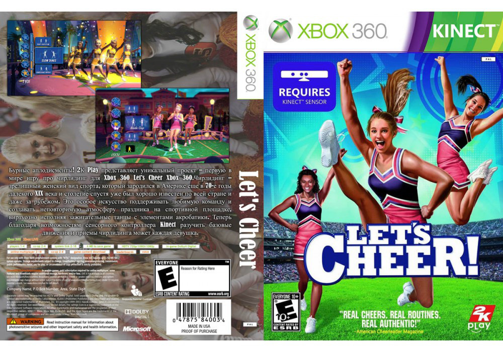 Гра для ігрової консолі Xbox 360, Let's Cheer (Kinect, LT 3.0, LT 2.0)
