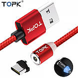 Магнітний Type c USB кабель TOPK з підсвіткою, фото 4