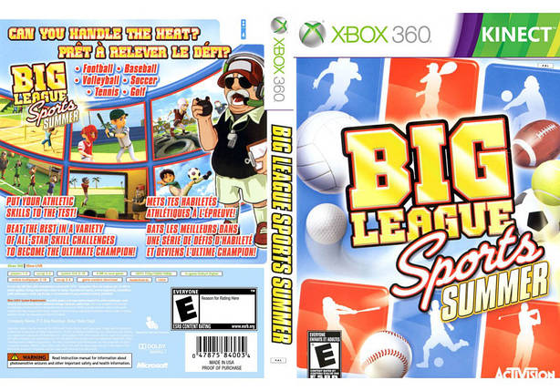 Гра для ігрової консолі Xbox 360, Big League Sports (Kinect, LT 3.0, LT 2.0), фото 1