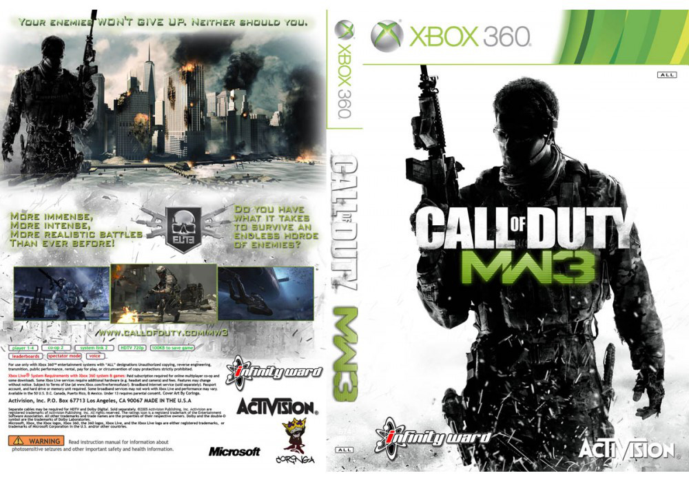 Гра для ігрової консолі Xbox 360, Call Of Duty: Modern Warfare 3