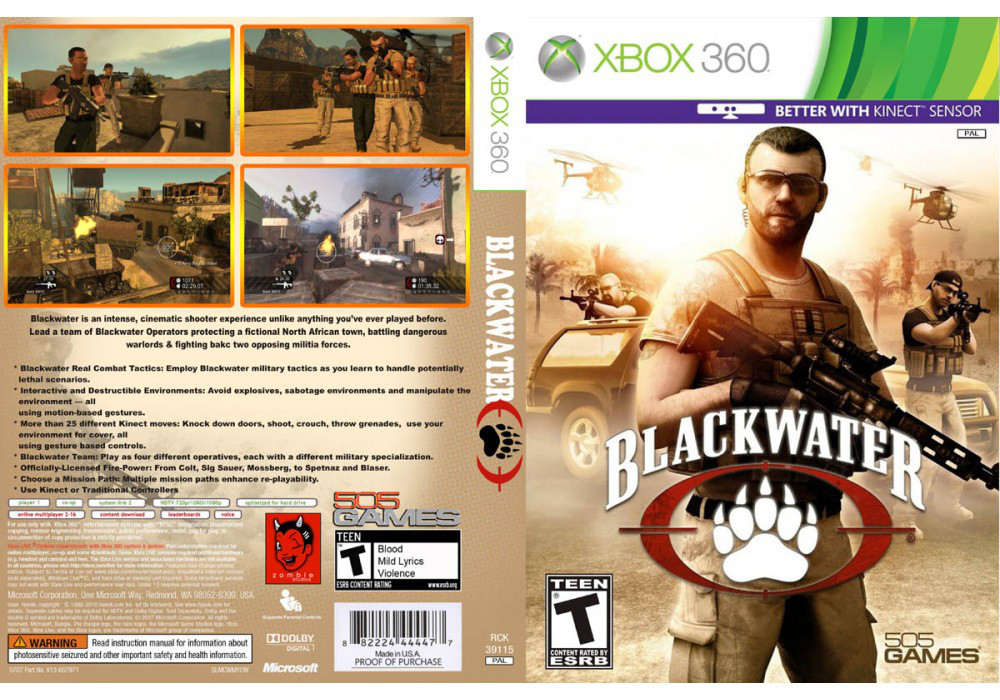 Гра для ігрової консолі Xbox 360, Blackwater (цікавіше з Kinect, LT 3.0, LT 2.0)