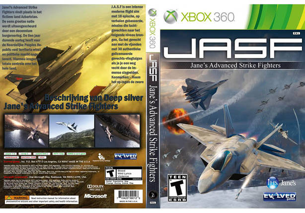 Гра для ігрової консолі Xbox 360, JASF: Jane's Advanced Strike Fighters (LT 3.0, LT 2.0), фото 1