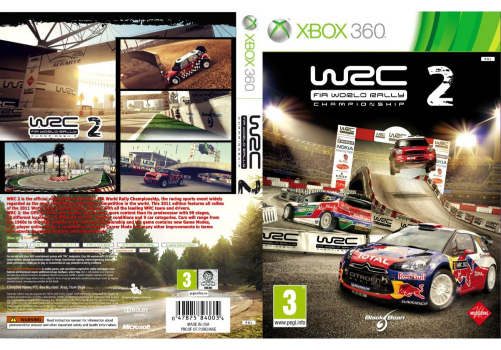 Гра для ігрової консолі Xbox 360, WRC FIA World Rally Championship 2