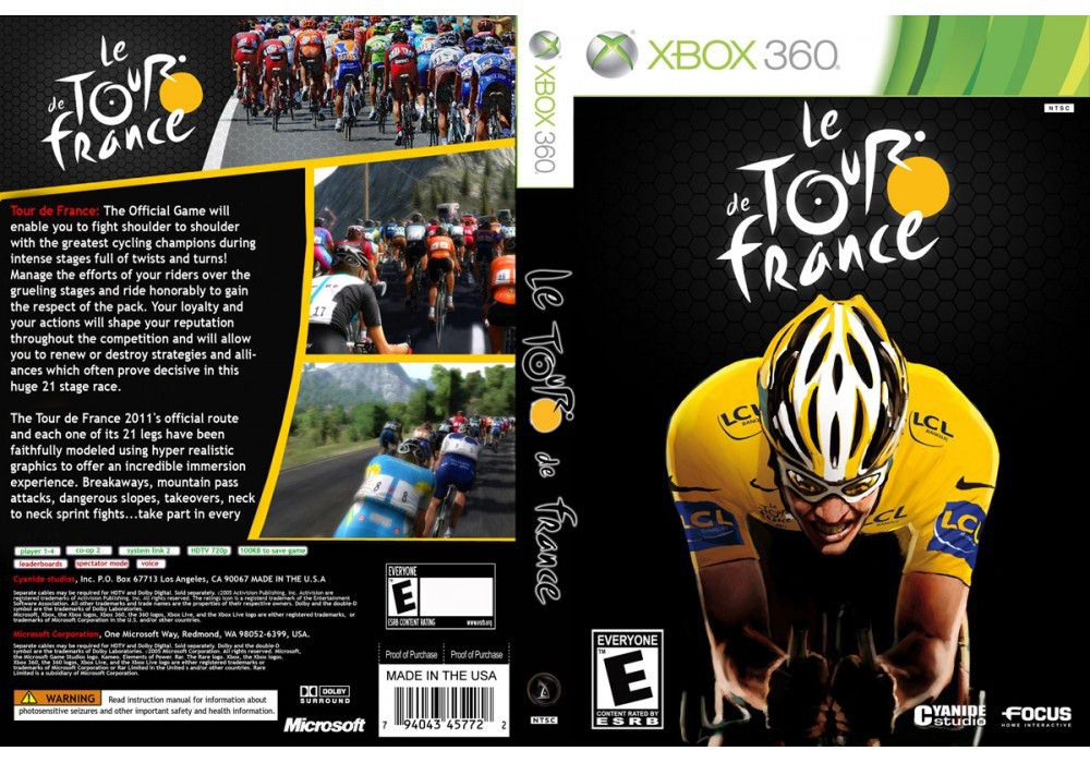 Гра для ігрової консолі Xbox 360, Tour de France: The Official Game (LT 3.0, LT 2.0)