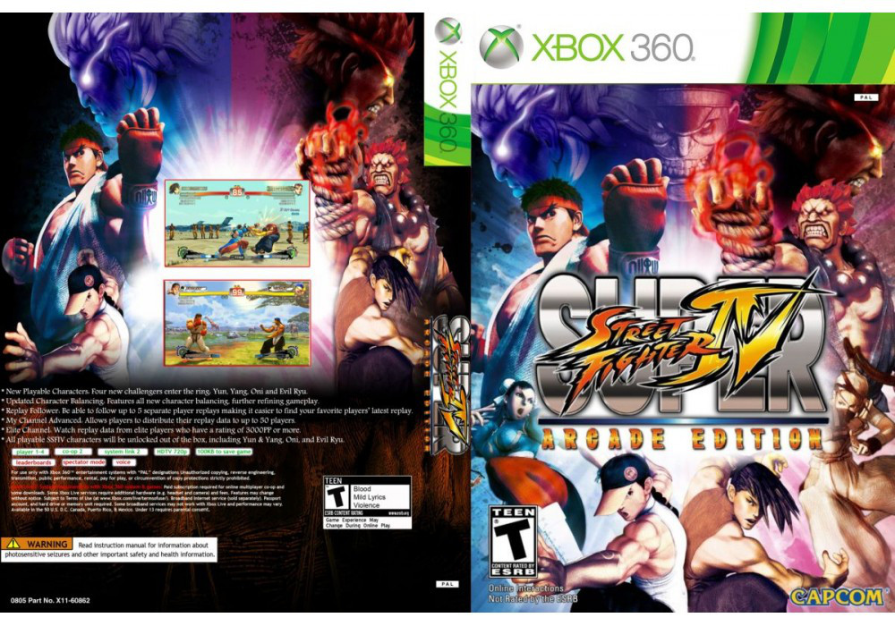Гра для ігрової консолі Xbox 360, Super Street Fighter IV: Arcode Edition (LT 3.0, LT 2.0)