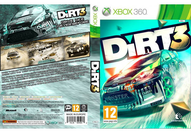 Гра для ігрової консолі Xbox 360, DiRT 3 (LT 3.0, LT 2.0), фото 1