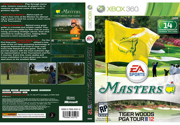 Гра для ігрової консолі Xbox 360, Tiger Woods PGA Tour 12: The Masters (LT 3.0, LT 2.0), фото 1