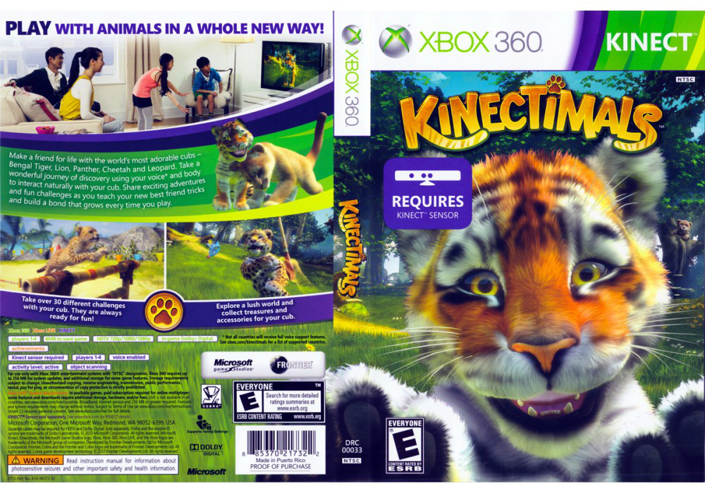 Гра для ігрової консолі Xbox 360, [Kinect] Kinectimals (русська версія, LT 3.0, LT 2.0)