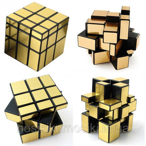 Кубик Рубіка 3*3 Qiyi Cube Дзеркальний куб Mirror Blocks - золото