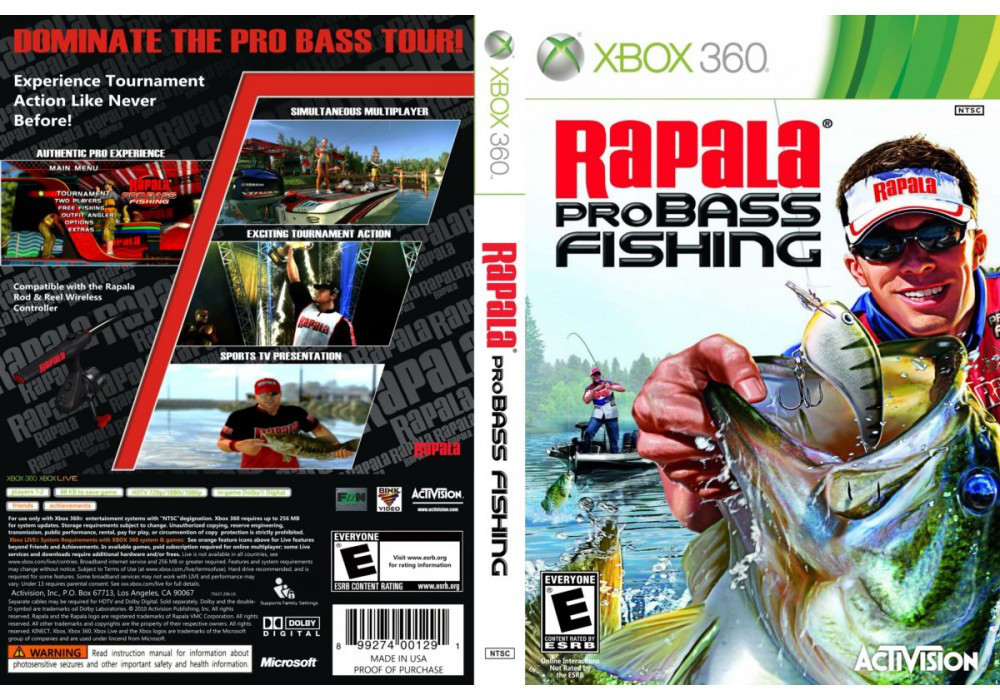 Гра для ігрової консолі Xbox 360, Rapala Pro Bass Fishing (LT 3.0, LT 2.0)