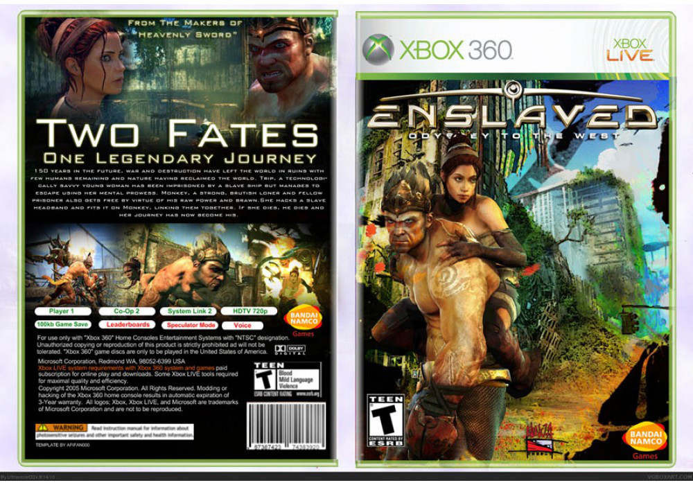 Гра для ігрової консолі Xbox 360, Enslaved: Odyssey to the West (LT 3.0, LT 2.0)