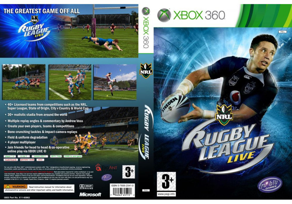 Гра для ігрової консолі Xbox 360, Ruggy League Live (LT 3.0, LT 2.0)