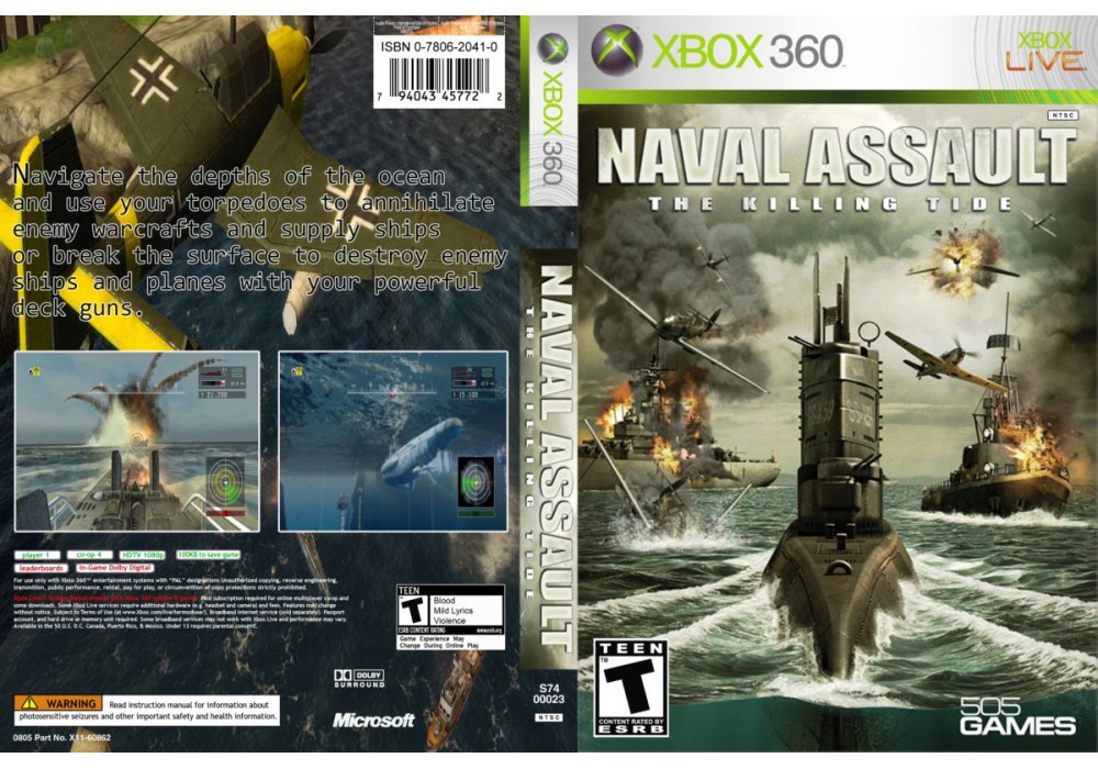 Игра для игровой консоли Xbox 360, Naval Assault: The Killing Tide (LT 3.0, LT 2.0) - фото 1 - id-p701875832