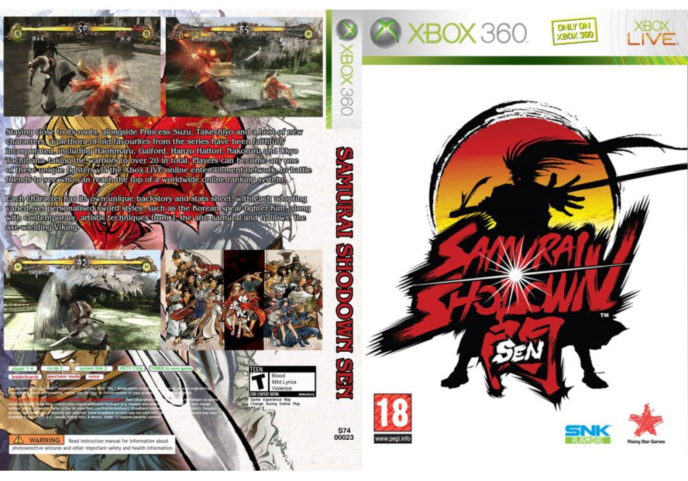 Гра для ігрової консолі Xbox 360, Samurai Shodown Sen (LT 3.0, LT 2.0)