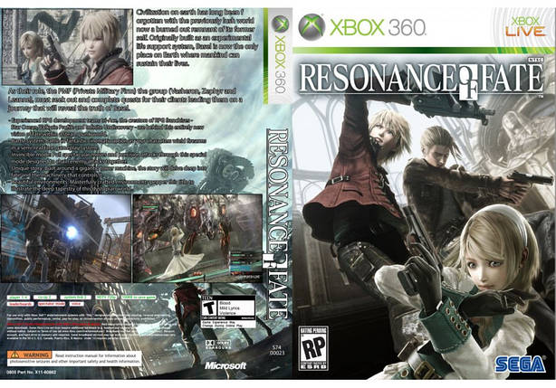 Гра для ігрової консолі Xbox 360, Resonance of Fate (LT 3.0, LT 2.0), фото 1