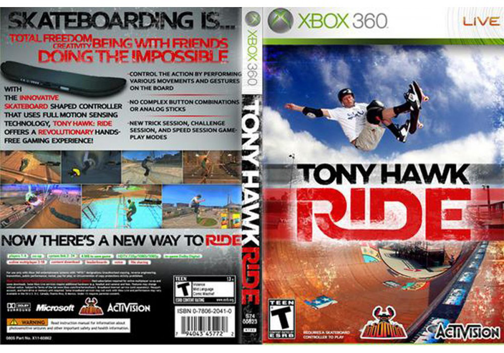Гра для ігрової консолі Xbox 360, Tony Hawk: Ride (LT 3.0, LT 2.0)