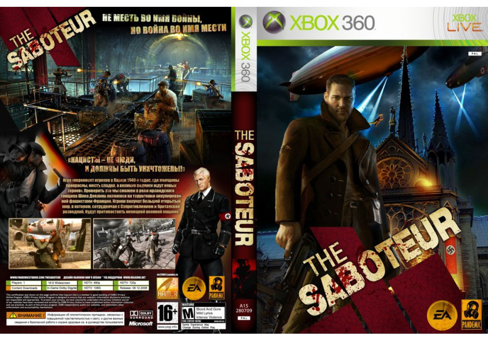 Гра для ігрової консолі Xbox 360, The Saboteur (LT 3.0, LT 2.0)