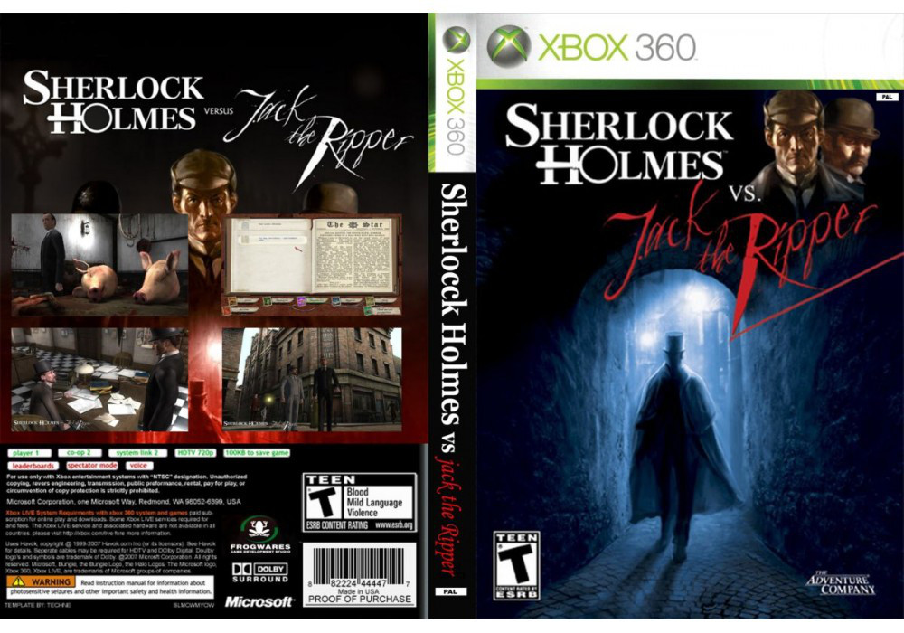 Гра для ігрової консолі Xbox 360, Sherlock Holmes vs. Jack the Ripper (LT 3.0, LT 2.0)
