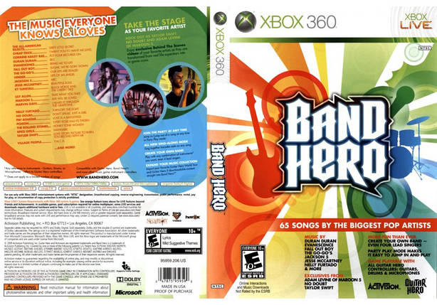 Гра для ігрової консолі Xbox 360, Band Hero (LT 3.0, LT 2.0), фото 1