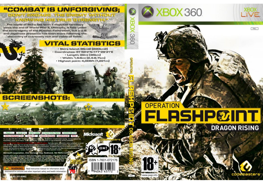 Гра для ігрової консолі Xbox 360, Operation Flashpoint: Dragon Rising (LT 3.0, LT 2.0)