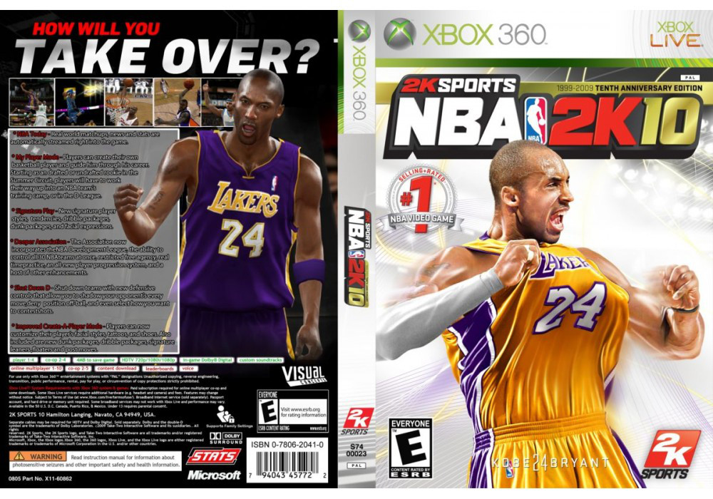 Гра для ігрової консолі Xbox 360, NBA 2K10 (LT 3.0, LT 2.0)