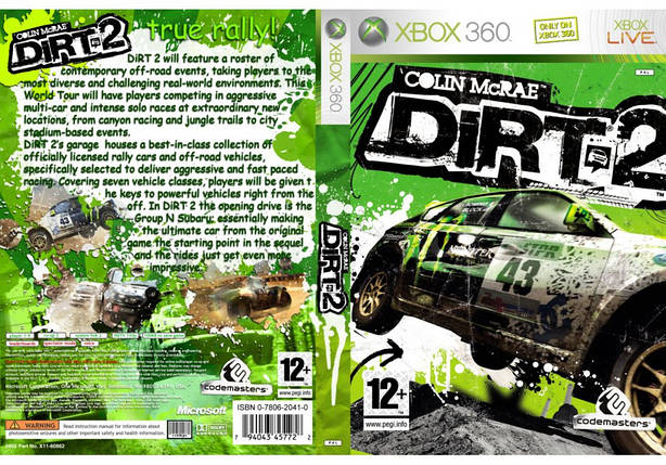 Гра для ігрової консолі Xbox 360, Colin McRae: DiRT 2 (LT 3.0, LT 2.0), фото 1