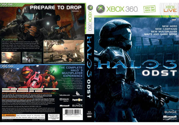 Гра для ігрової консолі Xbox 360, Halo 3: ODST (англійський текст, французький звук, LT 3.0, LT 2.0), фото 1